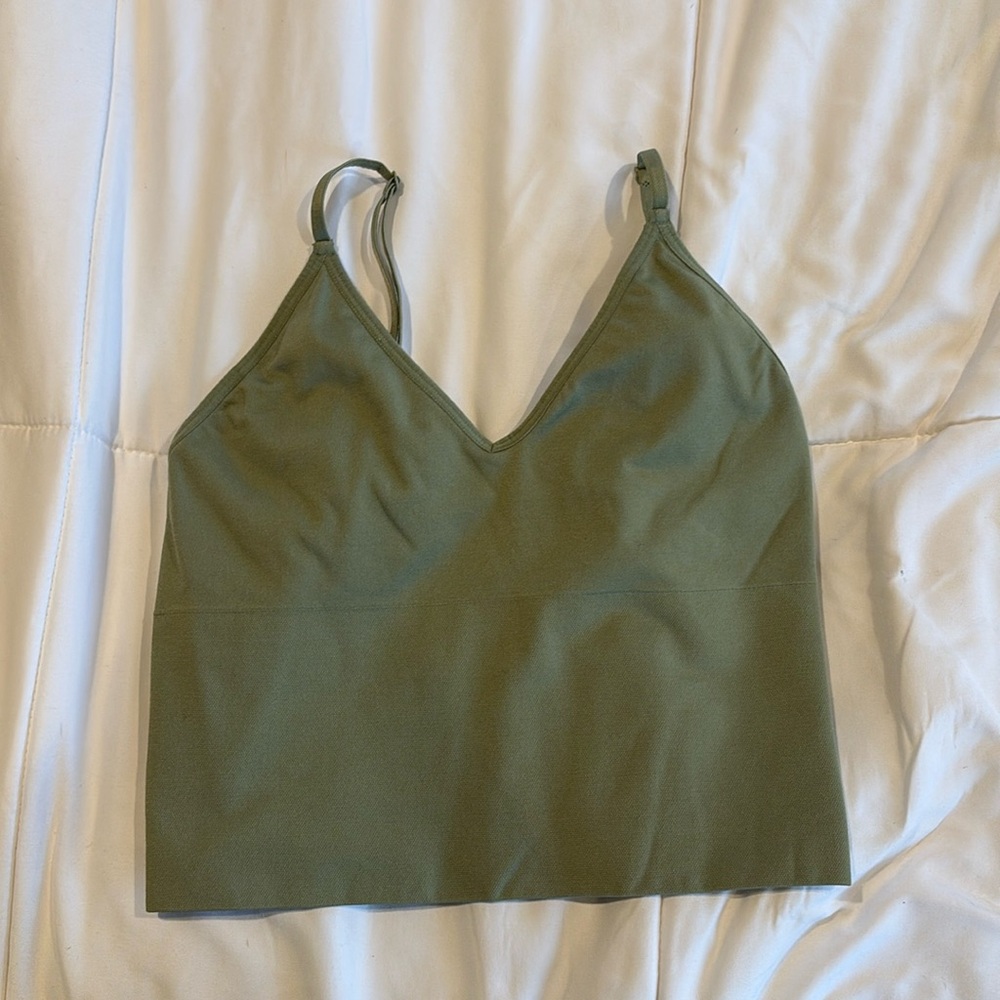Cropped Tank Top (Green)